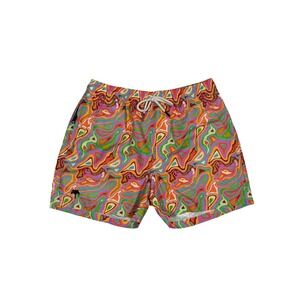 OAS Mens Psychedelic Swirl Swim Trunks Multi-Color Size Small Fast Drying Sweden